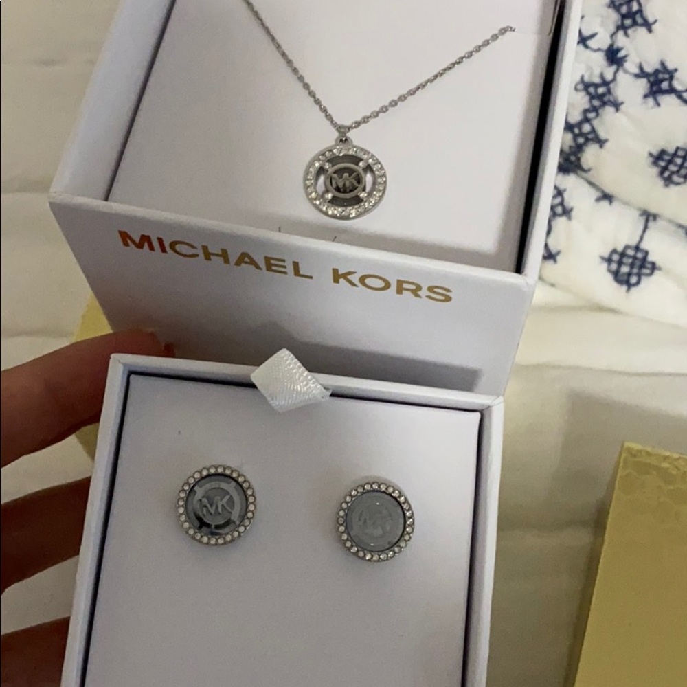 Michael Kors necklace and earrings set